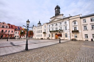 Poland - Plock, city in Masovia (Mazowsze) region. Main square.